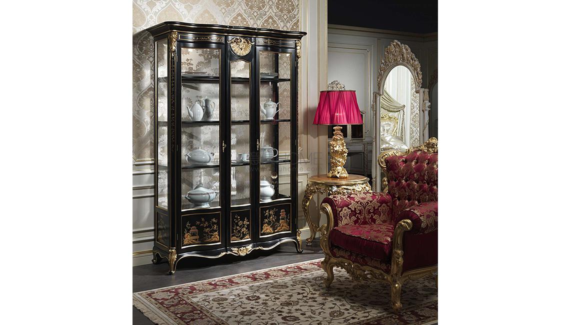 Luxury classic glass showcase Chinoiserie collection, art.9514 厅柜