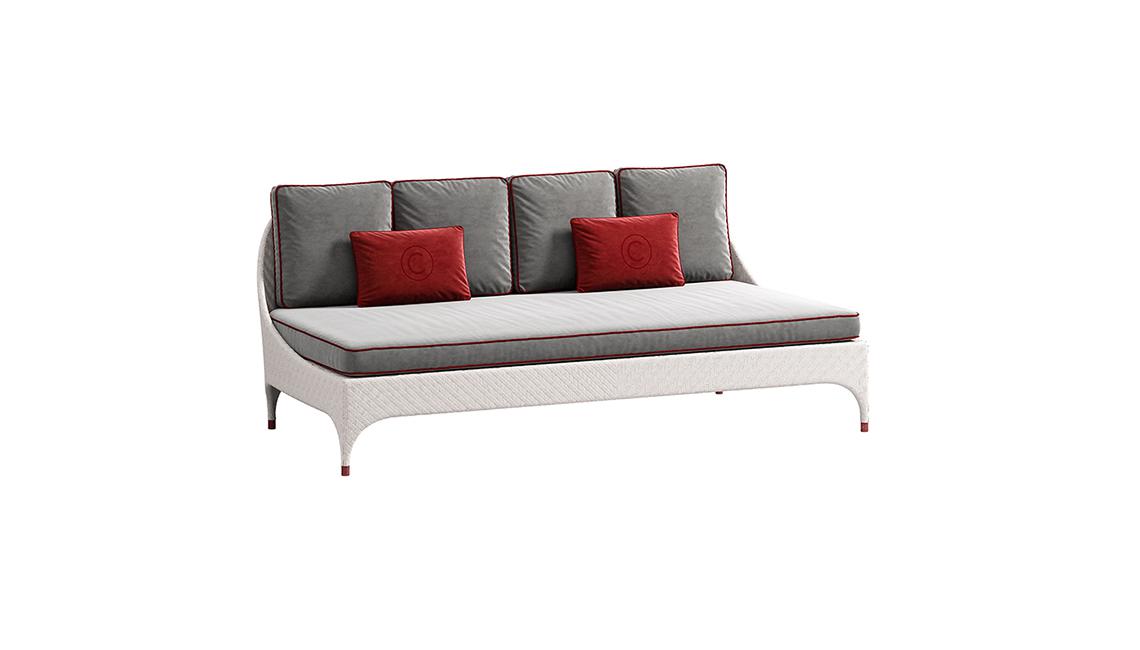 2 seater sofa without armrest沙发