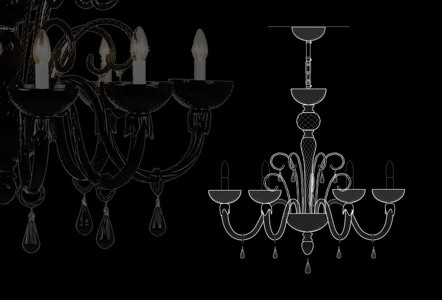 Archimede SegusoSAN DONATO - 6 lights吊灯