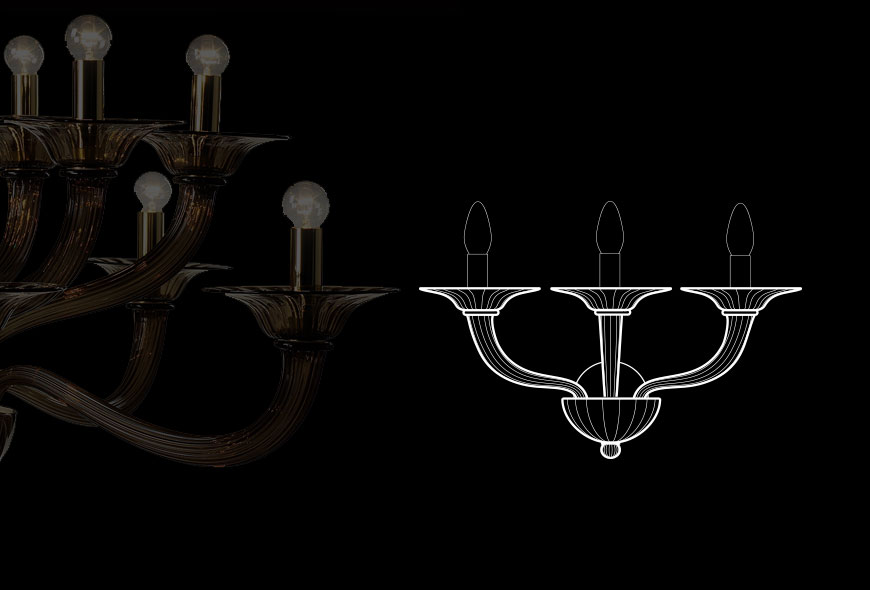 Archimede SegusoSPICA - 3 lights sconce吊灯