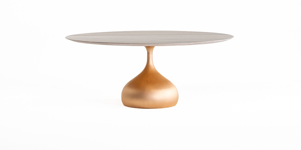 DePadovaRaindrops Casting Bronze Table圆餐桌