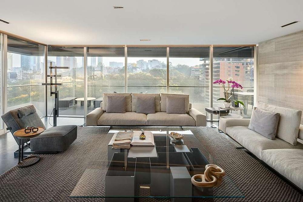 Archetonic设计—宽敞的现代公寓位于墨西哥墨西哥城